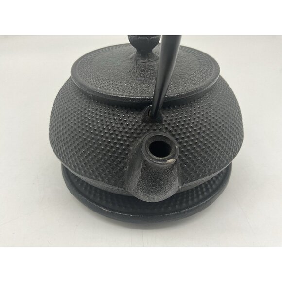 Cast Iron VTG Teapot with Handle & Hobnail Design Japanese Nambu Tekki Tetsubin - Picture 8 of 16